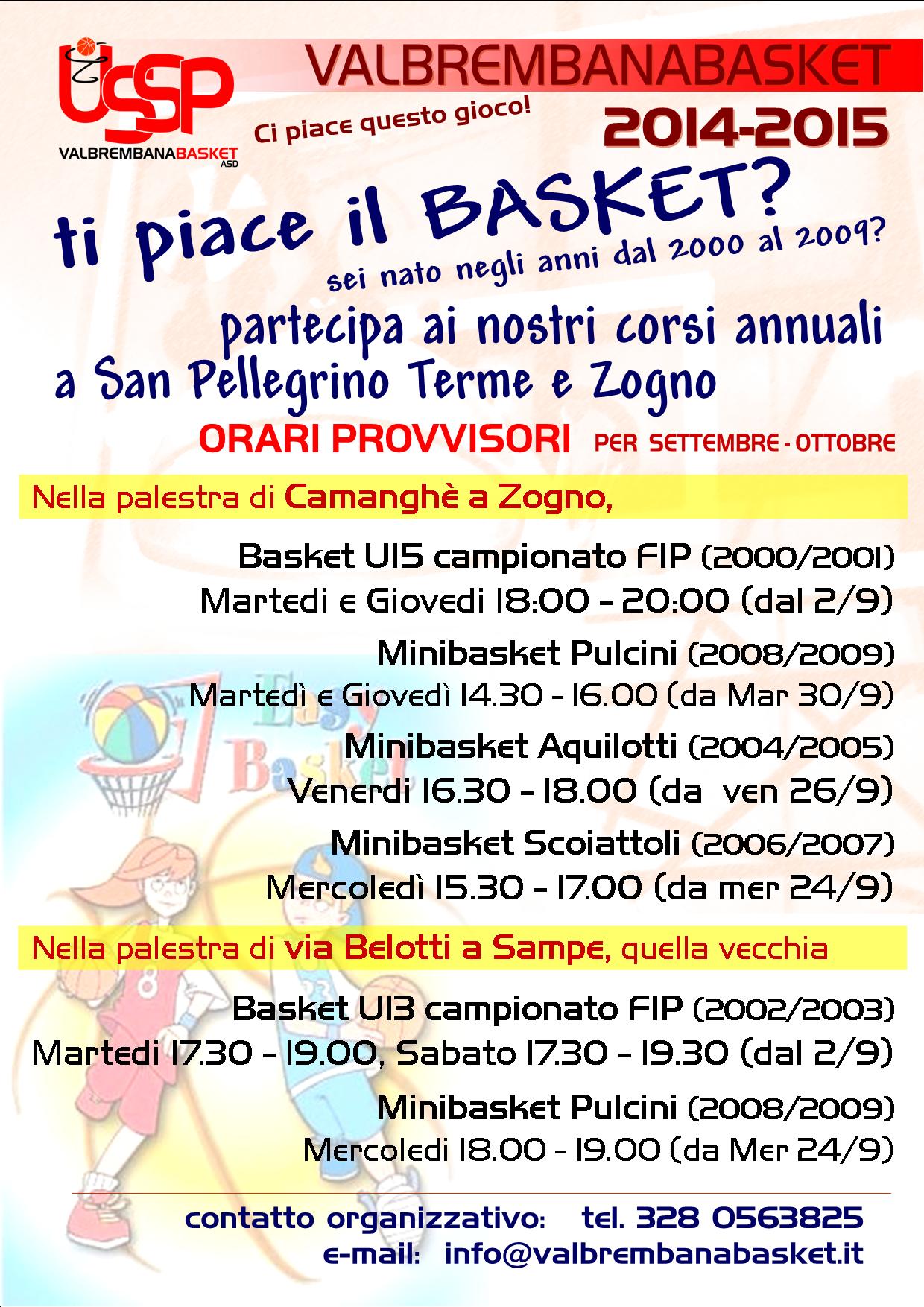 Volantino Minibasket 2014-15